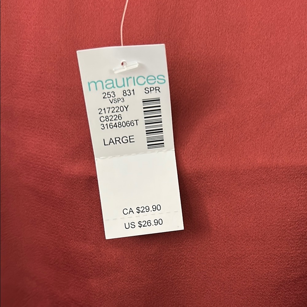 Maurices Rust Sleeveless Ruffled Blouse - Picture 4 of 6
